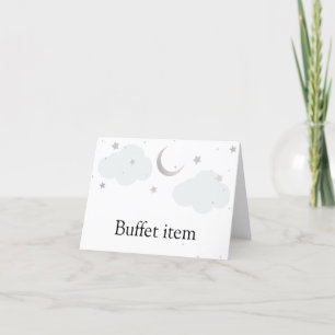 Buffet-Item-Karte über dem Mond Dankeskarte
