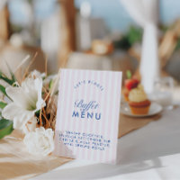 Buffet-Menü Vintag Rosa & Navy Blue Bachelorette