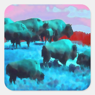 Büffets Quadratischer Aufkleber