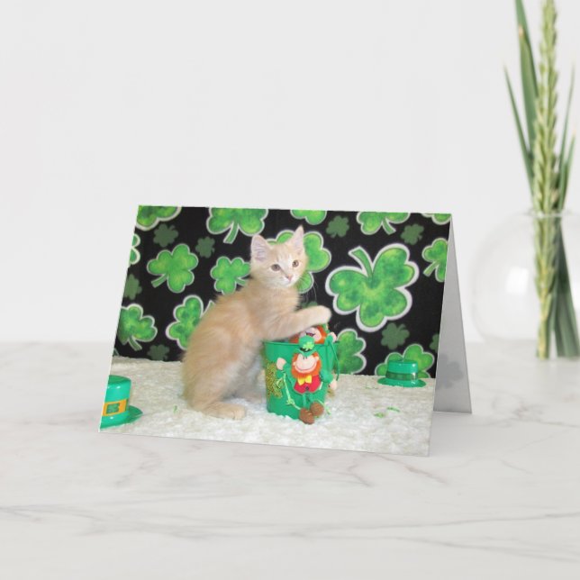 Buffington The Cat - St. Patrick's Day Card Karte (Vorderseite)