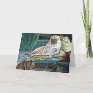 Buffy Dumplin in ihrer Boudoir Mops Holiday Card Karte