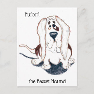 Buford der Basset-Hund-Postkarte Postkarte