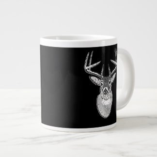 Bug auf dem Schwarz-weißen Schwanz Hirschkopf Jumbo-Tasse