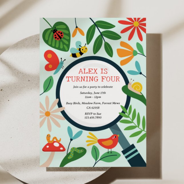 Bug Birthday Party Einladung (Von Creator hochgeladen)