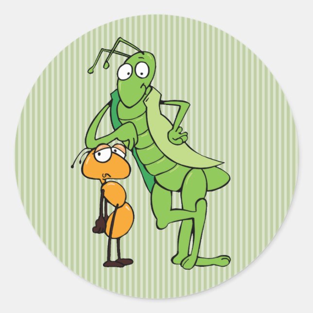 Bug Buddies Runder Aufkleber (Vorderseite)