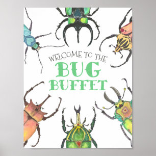 Bug Buffet Party Food Table Plakat