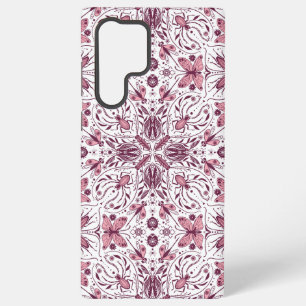 Bug, dunkle Magenta und rosa auf weiß Samsung Galaxy Hülle