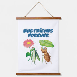 Bug Friends Forever Wandteppich Mit Holzrahmen