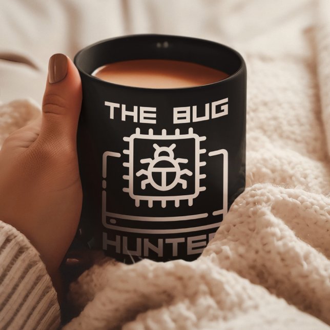 Bug Hunter Funny Computer Science Programmer Coder Kaffeetasse (Von Creator hochgeladen)