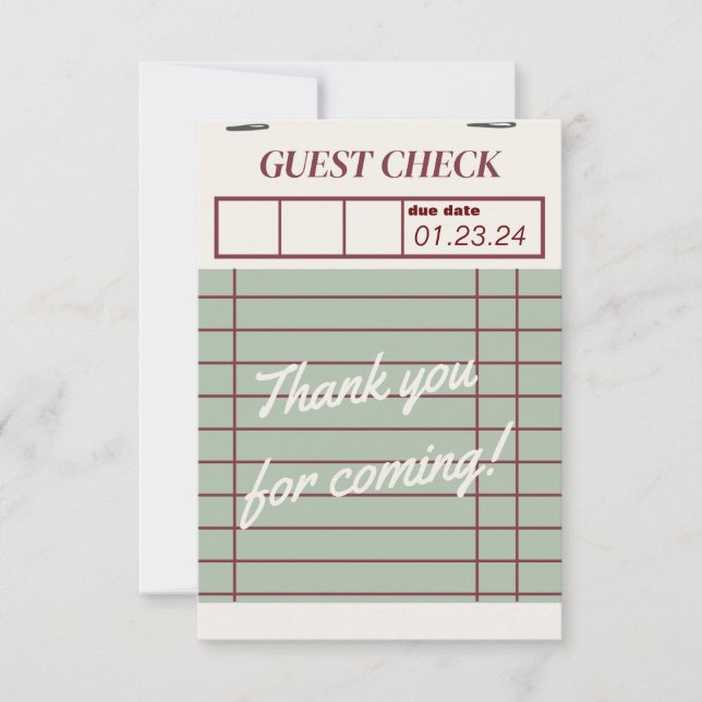 Bug im Ofen danke Karte (Vorderseite)