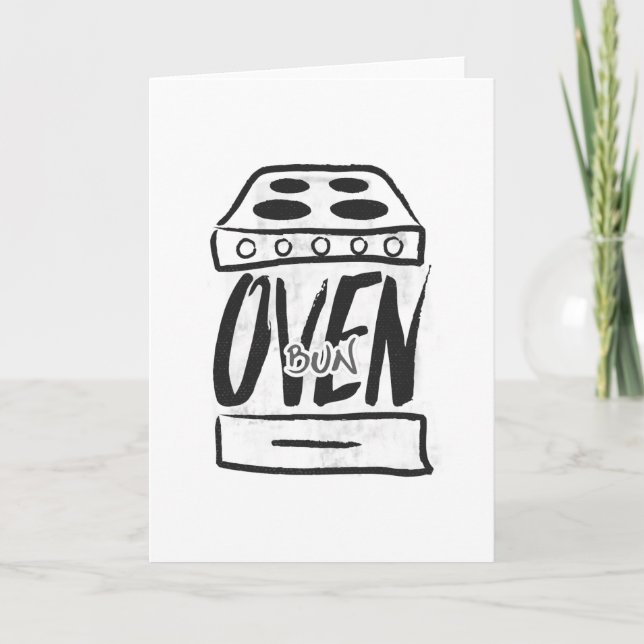 Bug im Ofen - Schwangerschaftsankündigungskarte Ankündigung (Vorderseite)