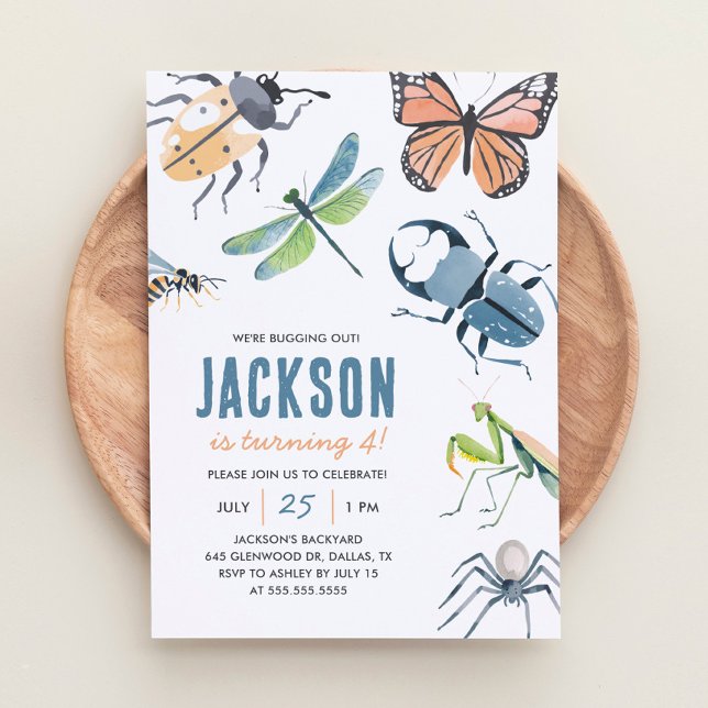 Bug Insect Boy Birthday Einladung (Von Creator hochgeladen)