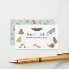 Bug Insekten Baby Shower Diaper Raffle Ticket Begleitkarte