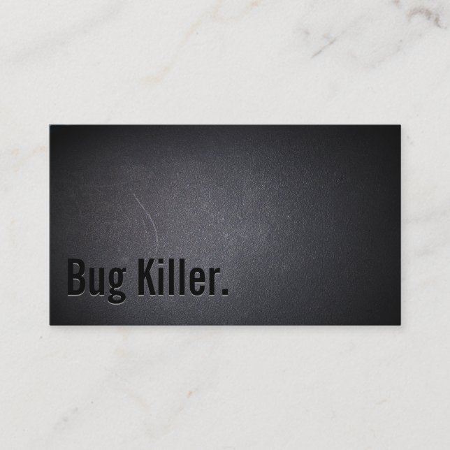 Bug Killer Pest Kontrolle Elegant Schwarz Visitenkarte (Vorderseite)