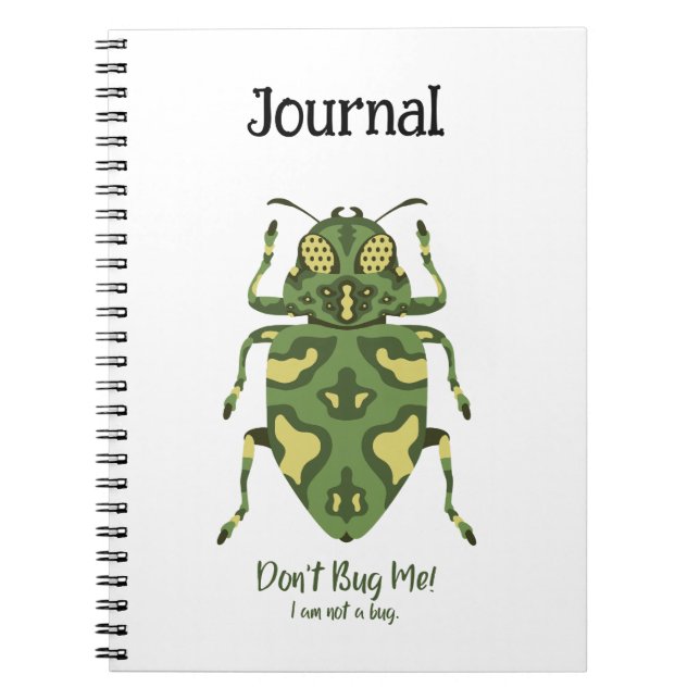 Bug mich nicht, ich bin kein Bug, Käfer Notizblock (Vorderseite)