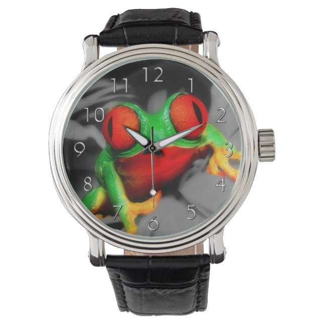 Bug-Mit Augen Frog Armbanduhr (Vorderseite)