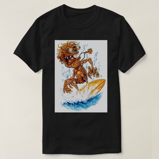 Bug Mit Augen Surf Monster T-Shirt (Design vorne)