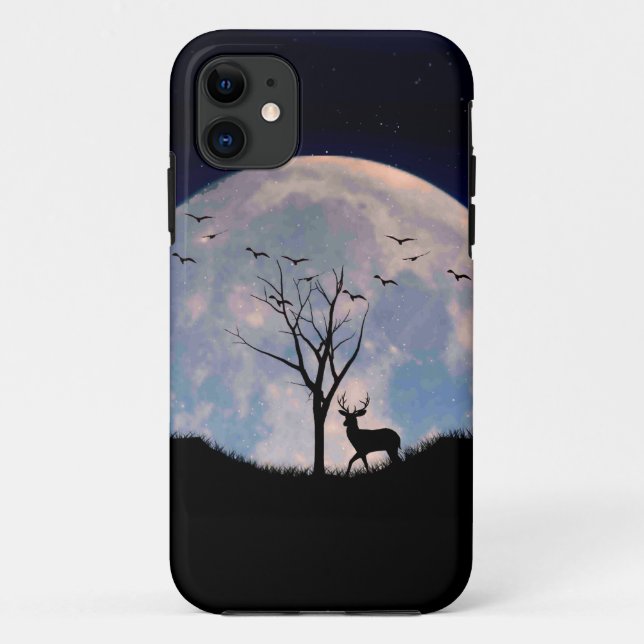 Bug mit Big Rack gegen Vollmond Case-Mate iPhone Hülle (Rückseite)