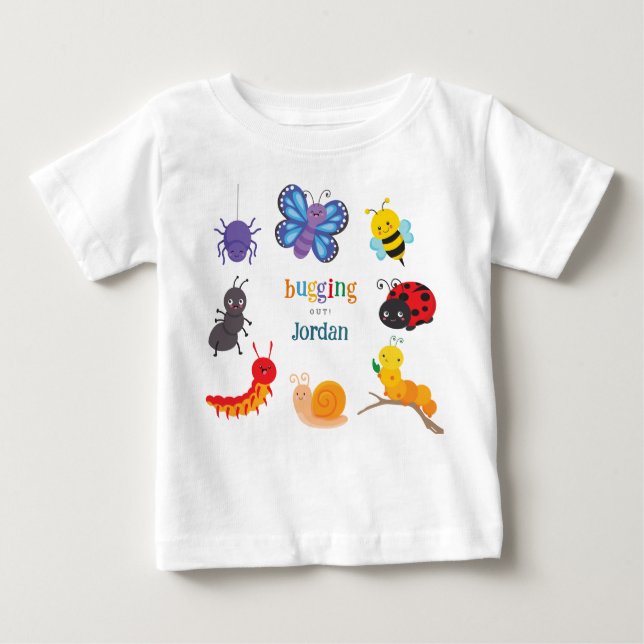 Bug Party Niedlich farbig Baby T-shirt (Vorderseite)