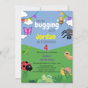 Bug Themed Kindergeburtstag Einladung Creepy Crawl