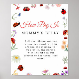 Bug Wie groß ist das Baby Shower Game der Mama Poster