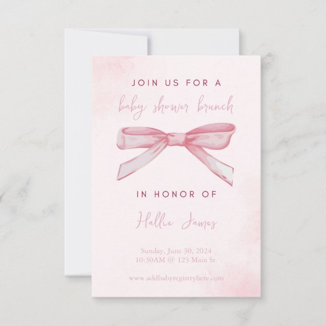 Bugbaby-Dusche Einladung (Vorderseite)