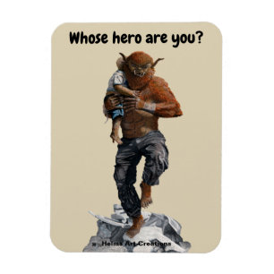 Bugbär Hero Child Rescue Fantasy Flexible Magnet