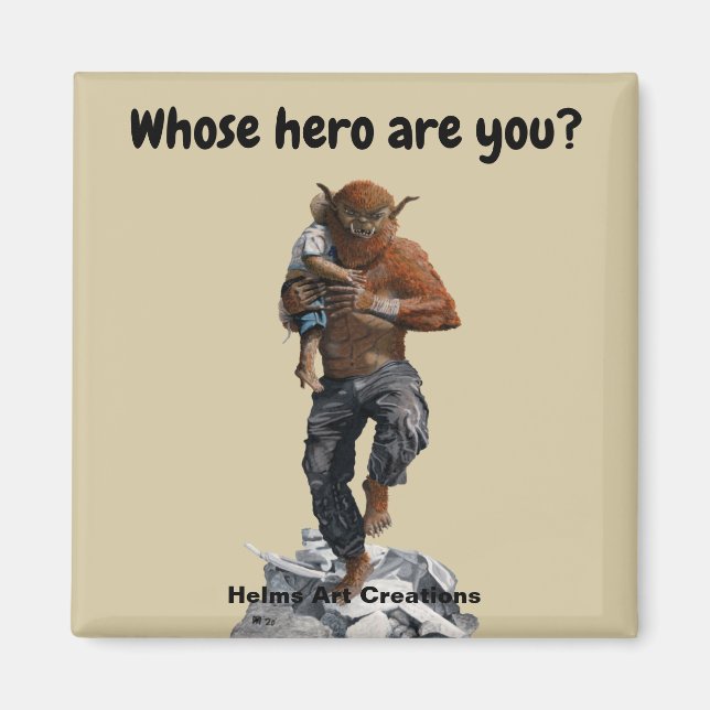 Bugbear Herd Child Rescue Fantasy Button Magnet (Vorne)