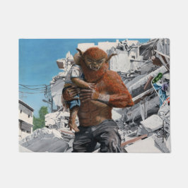 Bugbear Hero Child Rescue Fantasy Art Doormat Fußmatte