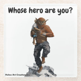 Bugbear Hero Child Rescue Fantasy Glass Untersetze Glasuntersetzer