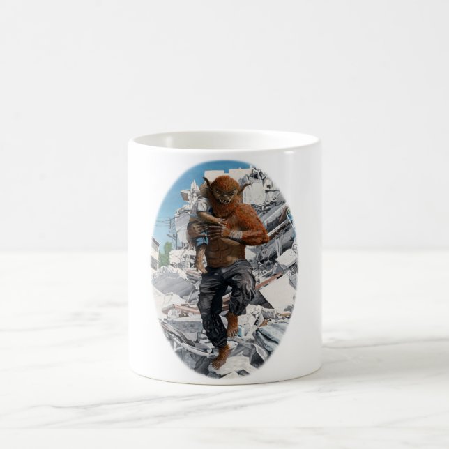 Bugbear hero retcuing Child Fantasy Art Kaffeemasc Kaffeetasse (Mittel)