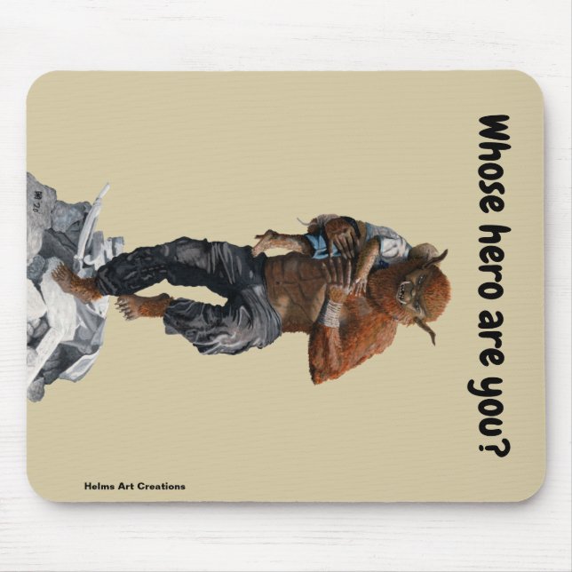 Bugbear hero Retcuing Child Fantasy Art Mouse Pad Mousepad (Vorne)