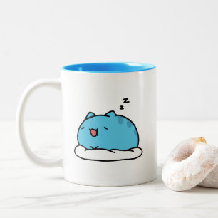 BugCat Capoo cat, Kawaii Comic Katze Schlafen Zweifarbige Tasse