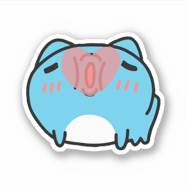 BugCat Capoo kiss Aufkleber (Vorderseite)