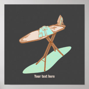 Bügeleisen und -brett, Hausarbeit Poster