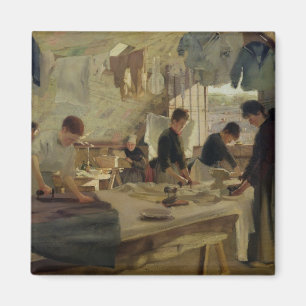 Bügelnde Werkstatt in Trouville, 1888 Magnet