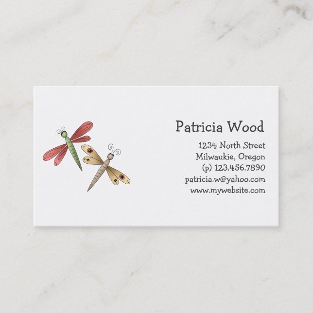 Buggin Sie · Libellen Visitenkarte (Vorderseite)