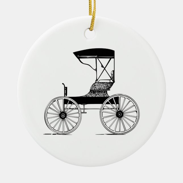Buggy Keramik Ornament (Vorne)