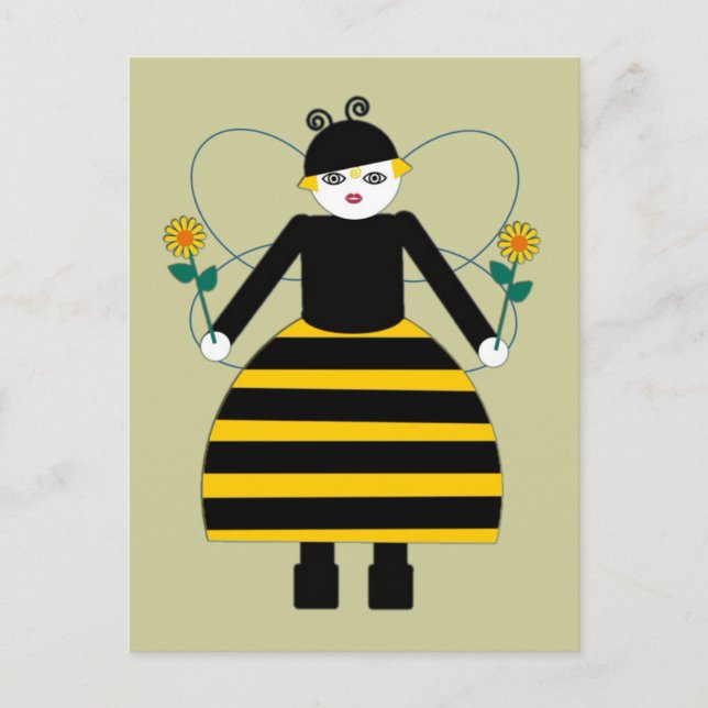 Buggy Martzkins Honey Bee Postcard Postkarte (Vorderseite)
