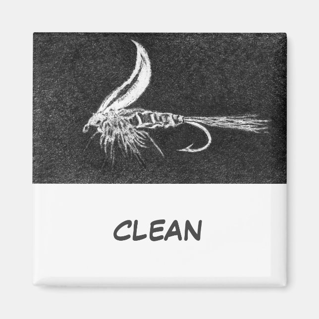 "Buggy Nass Fly" Dish Washer Status Magnet (Vorne)
