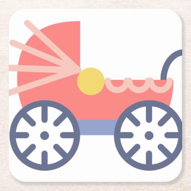 Buggy Rechteckiger Pappuntersetzer (Vorderseite)