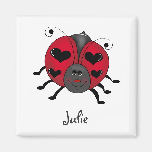 Buggyen im Garten ・ Lächeln Ladybug Magnet (Vorne)