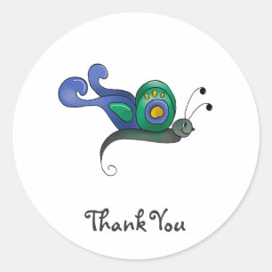 Buggyen im Hinterhof ・ Blauer und grüner Schmetter Runder Aufkleber