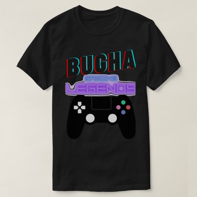 BUGHA, Gaming Legends, mit Platzierungssteuerung T-Shirt (Design vorne)