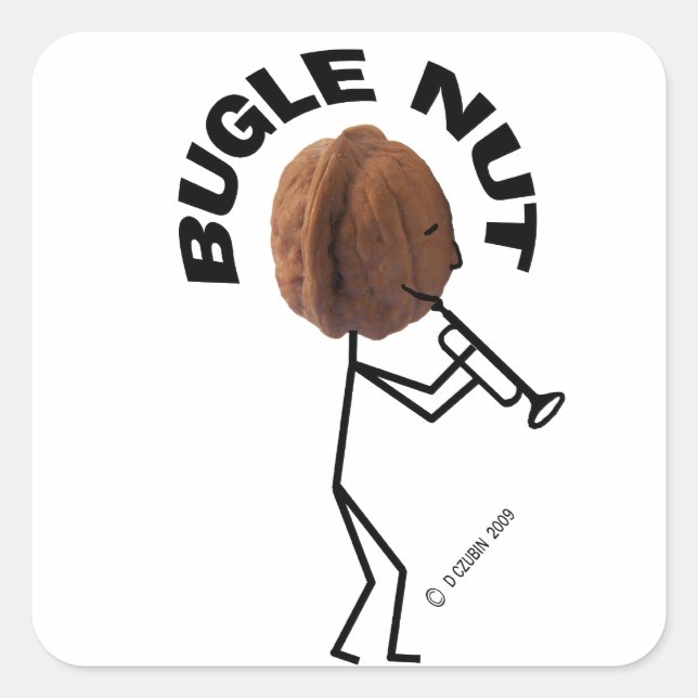 Bugle Nut Quadratischer Aufkleber (Vorderseite)
