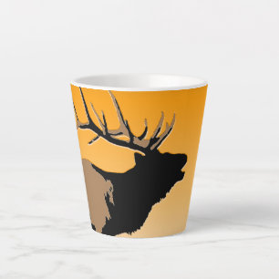 Bugling Bull Elch bei Sunset Original Wildlife Art Milchtasse