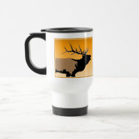 Bugling Bull Elch bei Sunset Original Wildlife Art