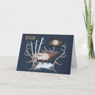 Bugling Bull-Elch-Weihnachtskarte Feiertagskarte