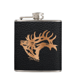 Bugling Bull Elche Flask Flachmann
