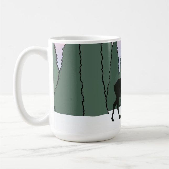 Bugling Bull Elk and Fish Bath Set Tuch Na Kaffeetasse (Links)